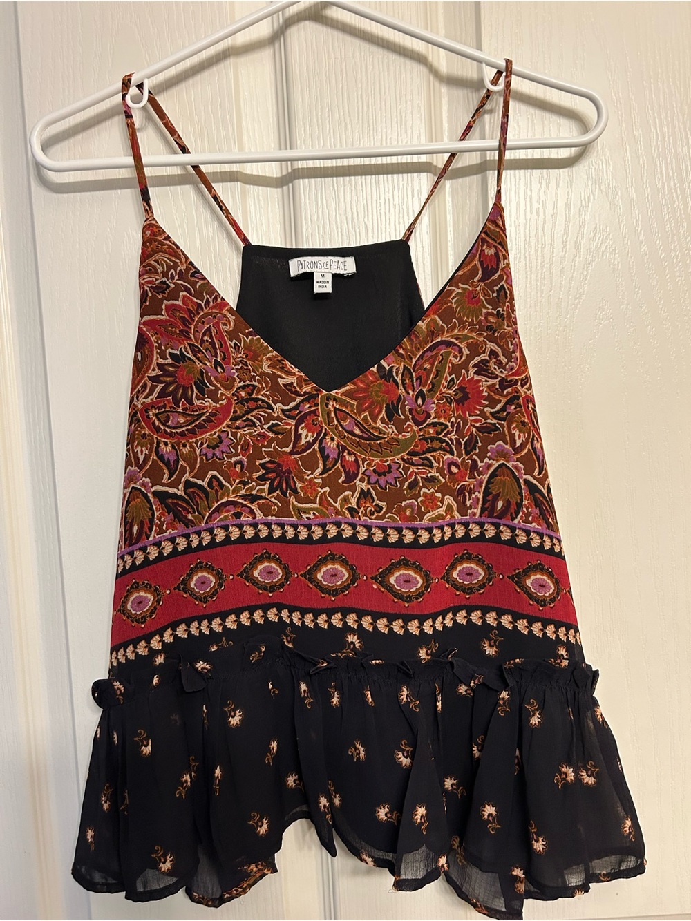 Patrons of Peace boho halter top size medium
